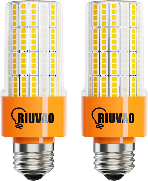 2 Pack Led Light Bulb Equivalent 300W 3000K Cool Daylight White, 40W Led Corn Cob Light Bulb 3750 Lumen E26 Medium Base for Garage Workshop Backya...