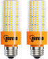 2 Pack Led Light Bulb Equivalent 300W 3000K Cool Daylight White, 40W Led Corn Cob Light Bulb 3750 Lumen E26 Medium Base for Garage Workshop Backya...