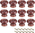 uxcell Round Wood Knobs,12Pcs 37mm Dia Cabinet Furniture Kitchen Pulls handles for Dresser Drawer Wardrobe, Dark Red...