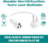 2 Pack Power Extension Cord 2FT/24Inch, Short 3 Prong Electric Extension Cable Outlet Saver, Single Outlet, Heavy Duty, Waterproof, Flexible, 16 A...