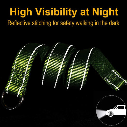 Reflective Slip Collar, Soft Nylon Training Choke Collar for Dogs in Green 22", Wide 1"(Suitable for Dog Weight Around 39-60 pounds)...
