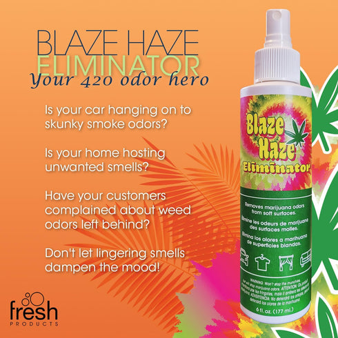 Fresh Products Blaze Haze Eliminator - Safe and Effective commercial grade formula for smoke and marijuana odor elimination with crisp yet discret...