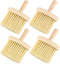 4pcs Wooden Window Groove Cleaning Brushs Soft Bristles Wood Handle Dust Brush Crevice Tool Brush for Keyboard Car Corners Gaps Home Removal Dust...