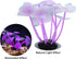 VOCOSTE Soft Silicone Glowing Aquarium Mushroom Coral, Fluorescence Aquatic Artificial Coral for Fish Tank Decoration, Purple...