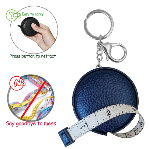 Tape Measure for Body Measuring Tape Double Scale Body Sewing Flexible Ruler for Medical Body Measurement Tailor Craft Ruler, Retractable Key Chai...