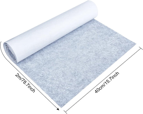BENECREAT 15.5 x 78.5" Gray Back Adhesive Felt Sheets Fabric Sticky Sheets Fabric Peel Stick for DIY Costume Making and Jewelry Box...