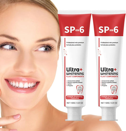 Sp-6 Ultra Whitening, Sp 6 Toothpaste 2pcs?probiotics whitening toothpaste,Deep Cleaning Care Toothpaste,Fresh Breath Toothpaste Brightening & Sta...