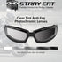 Global Vision Transition Stray Cat 24 Motorcycle Sunglasses With Clear to Smoke Anti-Fog Photochromic Lens...