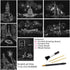 Scratch Art for Kids & Adult, Rainbow Engraving Painting Landscape Scratchboard(A4) Crafts Set: 8 Sheets 4 tools - Congress Building, Burj Al Arab...