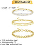 HANPABUM 3-4 PCS Stainless Steel Chain Anklet for Women Dainty Boho Tennis Ankle Bracelets Set Layered Link Paperclip Chain Anklet Adjustable Summ...