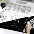 Black White Cherry Blossom Mouse Pad Japanese Sakura Death Life Flower Extended Desk Mat 80X30 cm Non-Slip Rubber Base Stitched Edge Large XL Play...