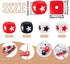 40Pcs Silicone Star Beads Cube Focal Beads 12mm Square Shaped Beads Red Black Pen Beads for Crafts DIY Beadable Pens Keychain Bracelet Jewelry Mak...