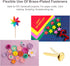 300 Pieces 3/4 Inch Paper Fasteners Small Round Metal Brads with Hole Punch for Scrapbooking Crafts Making DIY (Gold)...