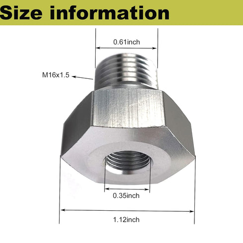 M16 1.5 Adapter to 1/8 NPT Oil Pressure Sensor Adapter Oil Pressure Sensor Adapter Fitting for LS Engine Swap LS1 LSX LS3 and for All GM LS Series...