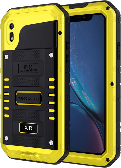 seacosmo Waterproof for iPhone XR Case with Built-in Screen Protector, 360 Full Body Protective Military Grade Rugged Shockproof Case Cover for iP...