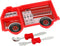 Funwares Fire Engine Kids' Dinnerware Set: Durable, Divided Plate, Ideal for Picky Eaters, Educational Mealtime, Easy Cleaning, Gift For Toddlers...