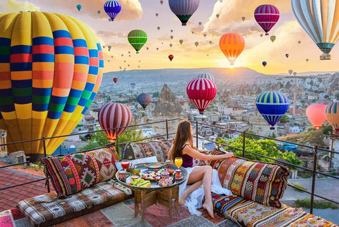 500 Pieces Puzzle for Adults Educational Intellectual Jigsaw Puzzle Fun Game for Men Women Kids Cappadocia Balloon Girl...