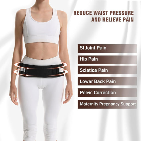 Sciatica Belt - Sacroiliac Si Joint Hip Support Belt - Sciatica Pain Relief Brace For Lower Back, Sacroiliac, Sciatic, Pelvic, Lumbar, Hip, Leg, S...