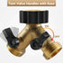 IPOW Solid Brass Body Backyard 2 Way Y Valve Garden Hose Connector Splitter Adapter + Extra 4 Rubber Hose Washers with Comfort Grip, 2 Pack...