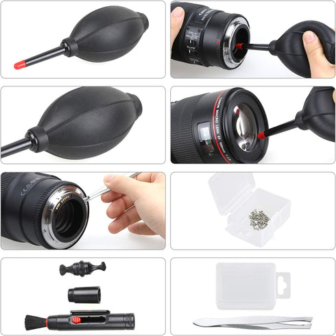 14-in-1 Camera Lens Cleaning Kit - Mirrorless Camera Sensor Cleaning Kit for DSLR Camera Canon Sony Nikon Including Lens Blower/Detergent/Swabs/Cl...