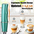 Green Milk Frother Wand for Coffee, Frother Handheld with Stand Rechargeable Electric Whisk with 3 Heads 3 Speeds Drink Mixer Coffee Frother Foam ...