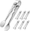 6PCS Mini Serving Tongs 4-Inch Small Rose Sugar Cube Tongs (Silver)...