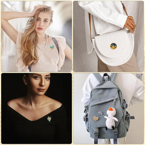 50PCS Enamel Pin Locking Backs Locking Pin Backs for Enamel Pins Lapel Pin Keepers Locking Clasp Pin Backs Replacement Brass Clutch Badge Insignia...