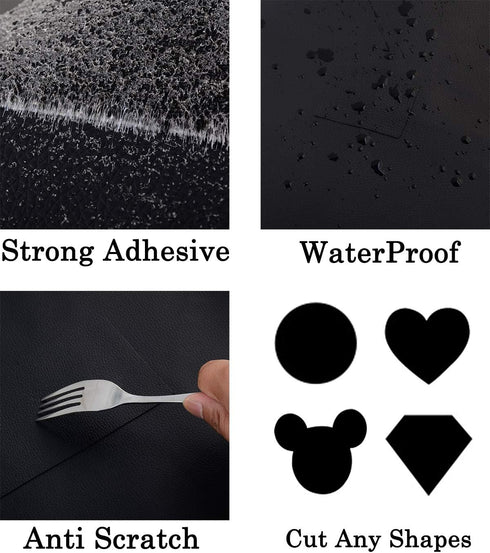 Leather Repair Patch for Couches 17X55inch Large Self-Adhesive refinisher cuttable reupholster Tape Patches kit for Couch Car Seats Furniture Sofa...