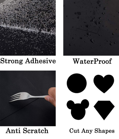 Leather Repair Patch Tape for Couches 2packs kit 3X55inch Self-Adhesive refinisher cuttable for Furniture Sofa Vinyl Car Seats Couch Chairs Shoes ...
