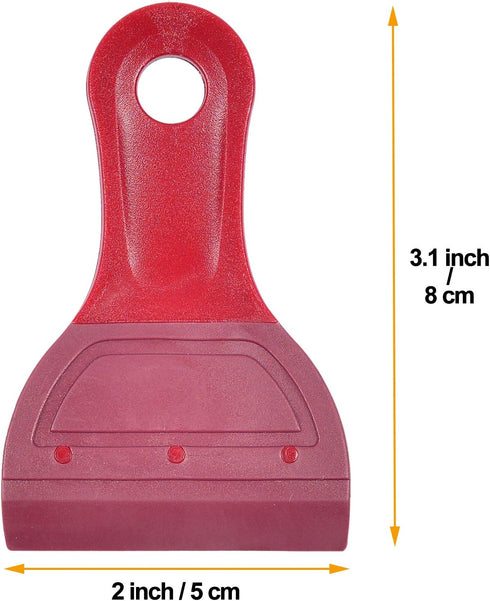 Extra Small Squeegee Soft Rubber Blade 2 Inch Mini Size for Screen Printing, Chalk Paste or Ink, Self-Adhesive Vinyl, Desktop Screen Cleaning, Pac...