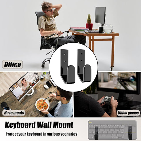 Keyboard Wall Hanger Universal for Gaming Mechanical Keyboards, Keyboard Wall Mount Storage Organizer Compatible with Logitech/Razer/Microsoft/Ken...