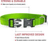 Reflective Dog Collar with Buckle Adjustable Safety Nylon Collars for Small Medium Large Dogs, Grass Green M...