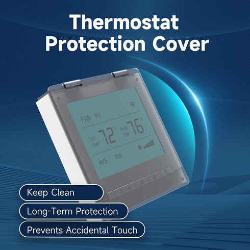 Central AC Thermostat Cover Panel,4-3/4" AC Wired Controler Panel Protection Cover, Mistake Prevention Cover AC Switch Air Conditioner Acrylic,Tra...