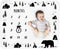 Baby Monthly Milestone Blanket Boy - Bear Newborn Month Blanket Unisex Neutral Personalized Shower Gift Woodland Nursery Decor Photography Backgro...