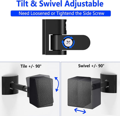 Speaker Wall Mount Ceiling Speaker Mount for Samsung 9500S Rear Speaker Mount, Tilt and Swivel Adjust Speaker Mounts for Samsung SWA-9500S/ZA...