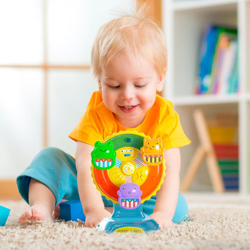 Lollipop Mesmerizing Lights and Sounds: Discover Ferris Wheel Toy - Suction Cup Musical Spinning Toy for Babies and Toddlers, Ideal High Chair Toy...