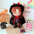 niannyyhouse Demon Clothes Suit 7.8in/20cm Plush Doll Clothes Shawl+ T-Shirt + Shorts 3-Piece Set Doll Dressup Black Robe...
