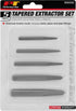 Performance Tool W80562 Screw Extractor Set - 5-Piece Chrome Vanadium Steel Set with Flutes for Positive Grip, Includes Handy Organizer...