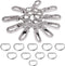 JAKAGO Swivel Lobster Clasps Clips and Slide Buckles and Metal D Ring Semi-Circular D Ring for Handbag Bags Cat Dog Collar Buckles Ring Hand DIY A...