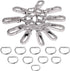 JAKAGO Swivel Lobster Clasps Clips and Slide Buckles and Metal D Ring Semi-Circular D Ring for Handbag Bags Cat Dog Collar Buckles Ring Hand DIY A...