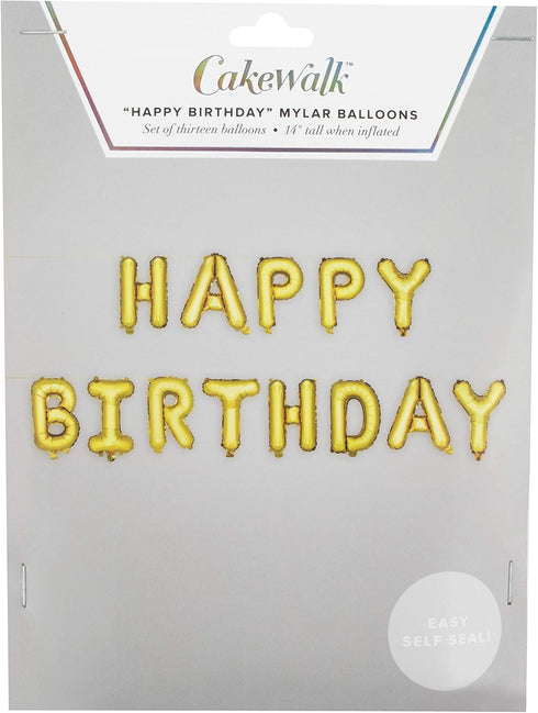 True Fabrication 6237 Gold Happy Birthday Mylar Balloon, Multi Color...