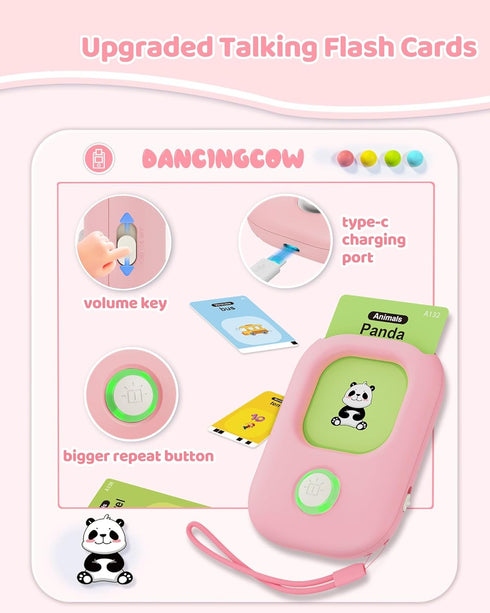 Talking Flash Cards with 448 Sight Words, Pocket Speech Therapy Toy for Toddlers, Autism Sensory Toys, Montessori Learning Educational Toys Gifts ...