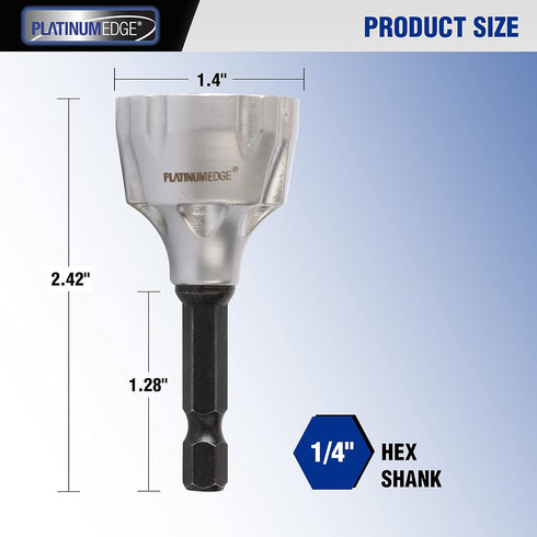 PLATINUMEDGE Deburring External Chamfer Tool, YG8 Carbide Blade, Deburring Drill Bit, Remove Burr Tools, Quick Release 1/4inch Hex Shank, Repairin...