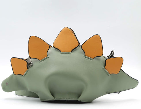 QiMing Dinosaur Shoulder Purses,PU Stegosaurus CrossBody Bag for Girl Women...