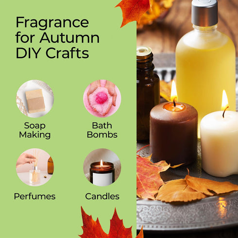 Good Essential - Professional Fall Spice Fragrance Oil 10ml for Diffuser, Candles, Soaps, Lotions, Perfume 0.33 fl oz - Diffuser Oil Fall Scents -...