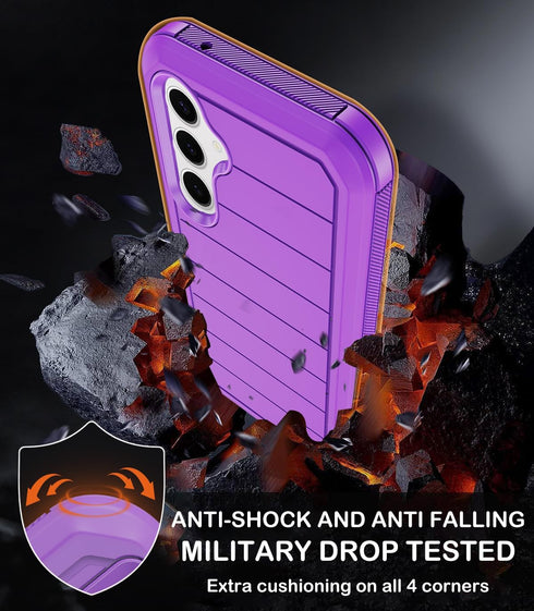 for Samsung Galaxy S24 Plus Case with Belt Clip Holster & Kickstand,Built-in Screen Protector,Heavy Duty Shockproof Drop Protection Military Grade...