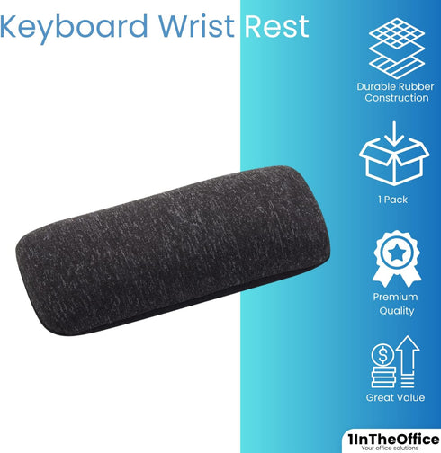 1InTheOffice Mouse Wrist Rest, Beaded Wrist Support Pad Ergobeads, Black...