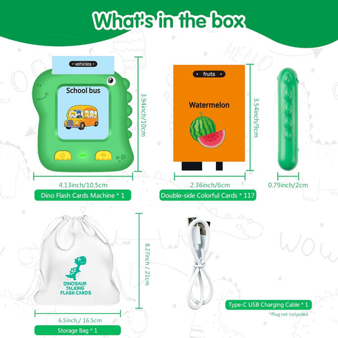 Talking Flash Cards for Toddlers, JONZOO Dino Speech Therapy Toys for Toddlers 1-3 Autism Sensory Toys 234 Sight Word Montessori Learning Toys Gif...