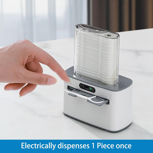 Automatic Dental Floss Picks Dispenser, for Adult Floss Sticks Clear Case 50count/Box, with Flosser Toothpicks 100 Count (Dispenser w/100 toothpic...