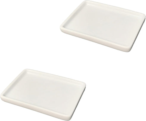 Tetra-Teknica Less is More Series SD-2P Porcelain Soap Dish, Color White, 2 per Pack...